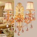 GobekUsa Gold Crystal Wall Light Indoor Lamp - Elegant Alloy Crystal Candle Design