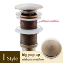 GobekUsa Brass Bathroom Sink Pop Up Drain for Lavatory Basin - HJ-0618F