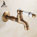 GobekUsa Brass Antique Bibcock Faucet for Garden and Laundry, Cold Water Tap