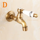 GobekUsa Brass Antique Bibcock Faucet for Garden and Laundry, Cold Water Tap