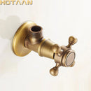 GobekUsa Antique Brass Triangle Valve Water Control Bathroom Tap 1/2*1/2 Angle Valve