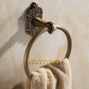 GobekUsa Antique Brass Towel Ring – Wall-Mounted Round Bathroom Towel Holder