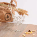 GobekUsa Iron Bird Figurines: Nordic Abstract Statue for Home Decor, Living Room, Desk