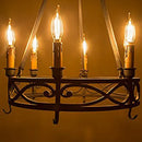GobekUsa LED Filament Bulb C22T Gold Tint Candle Lamp E12 2W 2200K Chandelier Decoration