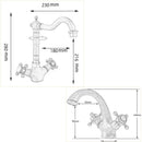 GobekUsa Gold Vessel Sink Mixer Tap Deck Mounted Basin Faucet Hot Cold Water Mixer