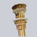 GobekUsa Brushed Gold Basin Sink Pop Up Drain with Overflow, Round Brass Waste Water Drainer