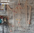 GobekUsa Decorative Fishing Net Wall Hanging - Mediterranean Style Nautical Home Decor