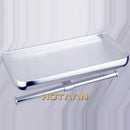 GobekUsa Aluminium Toilet Paper Holder Multifunction Bathroom Mobile Holder Shelf - Oxidation Finish