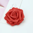 GobekUsa Foam Roses Flower Wall Home Wedding Decoration Bridal Brooch Handmade Artificial Flowers
