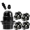 GobekUsa Black E26 E27 Socket Lamp Holder 110v-220v Bulb Fitting Light Base Plastic