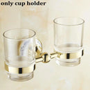 GobekUsa Golden Polished Porcelain Bath Hardware Set for Bathroom Essentials
