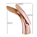 GobekUsa Gold Brass Bathroom Faucet Single Handle Basin Mixer Tap - Rose Gold