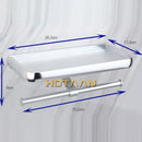GobekUsa Aluminium Toilet Paper Holder Multifunction Bathroom Mobile Holder Shelf - Oxidation Finish