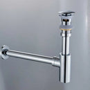 GobekUsa Bronze Round Siphon Bottle Trap Black P-TRAP for Bathroom Vanity Basin