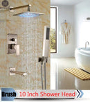 GobekUsa LED Rainfall Shower Set with Handheld Spray and Tub Spout