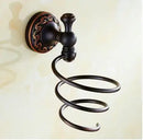 GobekUsa Carved Flowers Blackened Copper Bathroom Accessories Set