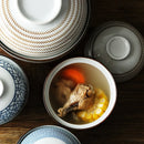 GobekUsa Japanese Style Ceramic Soup Bowl - Eco-Friendly Under Glazed Tureen