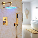 GobekUsa LED Rainfall Shower Set with Handheld Spray and Tub Spout