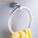 GobekUsa Aluminium Round Towel Holder Rings Wall Mounted Bathroom Accessories