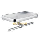 GobekUsa Aluminium Toilet Paper Holder Multifunction Bathroom Mobile Holder Shelf - Oxidation Finish