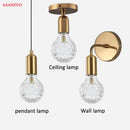 GobekUsa Brass Pendant Lamp for Dining Bedroom Living Room Wall Light