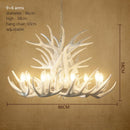GobekUsa Deer Antler Chandelier: American Retro Resin Horn Lamps for Rustic Home Decor
