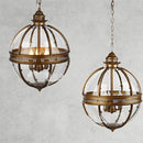 GobekUsa Bronze Black Glass Globe Chandelier for Foyer