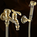 GobekUsa Antique Brass Wall Mounted Bidet Faucet Hygienic Shower Sprayer Tap