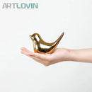 GobekUsa Gold Ceramic Bird Figurines Home Decor - Fashionable Wedding Ornaments