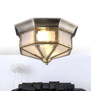 GobekUsa Copper Ceiling Lamp: Retro American European Living Room Bedroom Light