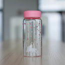 GobekUsa Kawaii Sakura Glass Water Bottle 310ml Cute Cartoon Animal Design