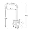 GobekUsa Brushed Nickel Kitchen Faucet Swivel Spout Single Lever Mixer Tap