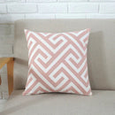GobekUsa Grey Pink Geometric Embroidered Cushion Cover, 45x45cm