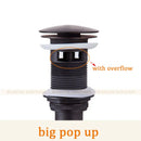 GobekUsa Brass Black Pop Up Drain Stopper with Overflow for Vessel Sink