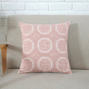 GobekUsa Grey Pink Geometric Embroidered Cushion Cover, 45x45cm