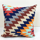 GobekUsa Embroidered Kilim Style Cushion Cover 45x45cm Canvas Cotton Pillow Square