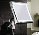 GobekUsa 8 inch Brass LED Magnifying Wall Mirror for Makeup and Dressing, 3X Magnification