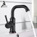 GobekUsa Black Brass Bathroom Faucet Hot Cold Water Mixer Tap WF-18061