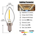 GobekUsa Dimmable LED Filament Bulb 0.5W 2700K Chandelier Pendant Edison Lamps