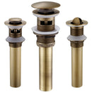 GobekUsa Antique Brass Vessel Sink Drain Strainer, Pop Up Stopper for Lavatory Basin
