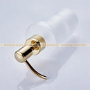 GobekUsa Frosted Glass Liquid Soap Dispenser with Brass Head - 200ml
