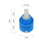 GobekUsa 35mm 40mm Ceramic Cartridge Faucet Mixer Low Torque Spindle
