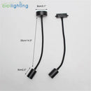 GobekUsa Gooseneck Ceiling Light: E27 Hose Industrial Track LED Spot Lamp, Adjustable, Black White
