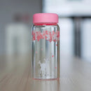GobekUsa Kawaii Sakura Glass Water Bottle 310ml Cute Cartoon Animal Design