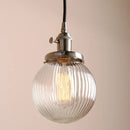 GobekUsa Clear Glass Globe Pendant Lights E27 Hanglamp for Living Room Loft