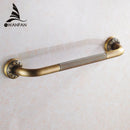 GobekUsa Antique Brass Wall Mounted Grab Bar for Bathroom Safety, 52 cm - Home Assist Handle