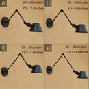 GobekUsa Antique Metal Shade Double Swing Arms Wall Lights for Home Office Study