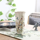 GobekUsa Bird Butterfly Porcelain Vase: British Rural Ceramic Flower Decoration