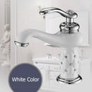GobekUsa Gold Brass Diamond Basin Faucet Single Handle Hot & Cold Mixer Tap