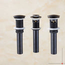 GobekUsa Brass Black Pop Up Drain Stopper with Overflow for Vessel Sink